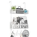 Kaiferty Over The Door Hooks Organizer, Coat Rack Over The Door Storage Hanger Towel Rack, Back of Door Storage Organizer for Bathroom,Bedroom,Kitchen,Office (White, 3-Tier)