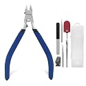 KAIHAOWIN Model Nippers Set 9 Pcs, Single Thin Blade Sprue Cutter with Tool Kit Case for Gundam Hobby Clippers for Gunpla Plastic Model Building Repairing and Fixing