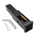 KAIRAY Trailer Hitch Extension, 2 Inch Receiver Tube Extender, 7 Inch Extension Length, with 5/8 Inch Hitch Pin and Clips, 3500 lbs GTW