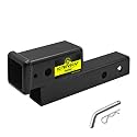 KAIRAY Trailer Receiver Hitch Riser Extender Adapter 2" Drop/Riser, 7" and 9" Extension Length, 2" Shank, 7500lbs Towing Capacity, Matte Black