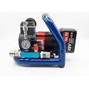 KAITO 48V Cordless Air Compressor Machine | Portable Heavy-Duty Mini Compressor Pump with 15-Cell Lithium-Ion Battery & Charger | 175 Max Pressure, 75dB | Cars, Bikes, Nailing & Spray Painting Black