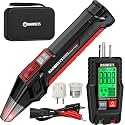 KAIWEETS Circuit Breaker Finder with LCD Display, NCV Tset & Flashlight, Electric Tester and Voltage Tester with Integrated GFCI Outlet Tester, Includes Carrying Case and Accessories - KT301P