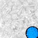 Kaiyuan Dynasty 300pc Glow in The Dark Rock for Fish Tank Glow Stones for Fish Tank Aquarium Pebbles Glowing Rocks Luminous Stones for Fish Bowl,Garden,Ponds Decor,White (0.8-1.2")