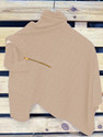 KAJARU Self Design Men Zip Neck Beige