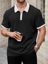 KAJARU Self Design Men Zip Neck White