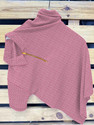 KAJARU Self Design Men Zip Neck Pink