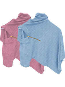 KAJARU Self Design Men Zip Neck Pink