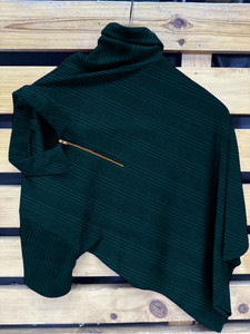 KAJARU Self Design Men Zip Neck Dark