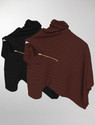 KAJARU Self Design Men Zip Neck Black