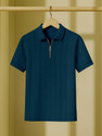 KAJARU Self Design Men Zip Neck Dark