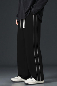 KAJARU Solid Men Black Track Pants