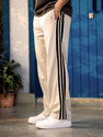 KAJARU Striped Men Beige Track Pants