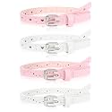 Kajeer Kids Belt for Girl,Leather Belt Heart Circle Hole Youth Toddler Belt