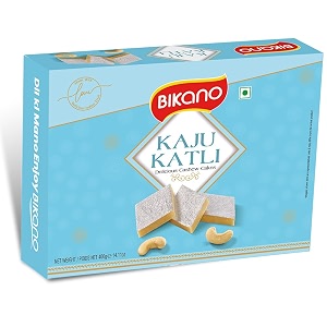 bikano kaju katli - authentic indian sweet made with premium cashews  400g pack  rich delightful treat for every occasion