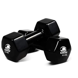 kakss cast iron vinyl coated dumbbells 25255kg pair black