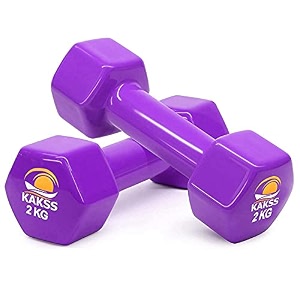 kakss cast iron vinyl coated dumbbells 224 violet