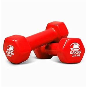 kakss cast iron vinyl coated dumbbells 25255kg pair