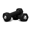 Kakss Cast Iron Vinyl Coated Dumbbells (2+2 =4KG Black)