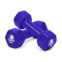 Kakss Cast Iron Vinyl Coated Dumbbells (3+3 =6KG Royal Blue)