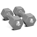 Kakss Cast Iron Vinyl Coated Dumbbells (5+5 = 10KG Grey)