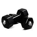 Kakss Cast Iron Vinyl Coated Dumbbells (1.5 KG PAIR (BLACK))