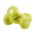 KAKSS Neoprene Dumbbells Set with Stand, 12kg (2 x 1kg, 2 x 2kg, 2 x 3kg), Multicolor Hex Dumbbells Hand Weights for Home Gym, Workout, Strength Training, Fitness Exercise for Women &amp; Men