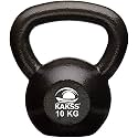 Kakss Solid Cast Iron Kettlebell Weights (Weight:10 Kg, Made in India)., Black