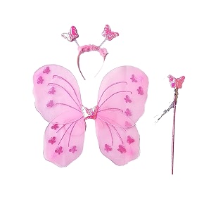 kaku fancy dresses netpolyester other pink butterfly wings fairy costume accessories -pink 3-8 years for boys amp girls