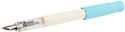Kakuno Pilot Fine-Nib Fountain Pen, White Body Soft Blue Cap Body (FKA-1SR-SLF) Fountain Pen (Ink Color - Blue)