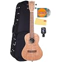 Kala KA-20C Burled Meranti Concert Ukulele Bundle with Hard Case, Tuner, Austin Bazaar Instructional DVD, and Polishing Cloth