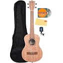 Kala KA-20T Burled Meranti Tenor Ukulele Bundle with Gig Bag, Tuner, Austin Bazaar Instructional DVD, and Polishing Cloth