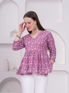 KALADISH Casual Floral Print Printed Women Purple