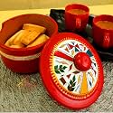 Warli Handpainted Terracotta Box | Decorative Storage | Charming Red | Unique Home Decor | Artisanal Craftsmanship