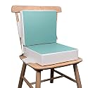 Toddler Booster Seat for Dining Table, Booster Seat for Kitchen Chair, Dining Seat with Adjustable Straps, Portable Travel Increasing Cushion for Chair (Green