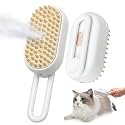 KALIMO 3-in-1 Pet Spray Grooming Brush for Cats and Dogs, Mist Brush with Massage Tips and Deshedding Comb, Cordless Rechargeable, Helps Reduce Loose Fur and Tangles, for Short or Long Hair