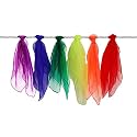 Juggling Scarves for Dancing for Unisex Youth 15+ Pack of 6 Multi-Color,Square Juggling Dance Scarves Magic Trick Performance,Juggling Scarves
