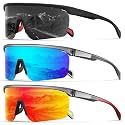 KALIYADI Mens-Sunglasses Polarized Sports Sunglasses-Men: Running Sunglasses Men Women UV400 Protection for Cycling
