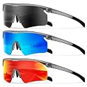 KALIYADI Mens-Sunglasses Polarized Sports Sunglasses-Men: Running Sunglasses Men Women UV400 Protection for Cycling