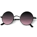 KALIYADI Round Polarized Sunglasses for Men Women Halloween Costume Retro Metal Hippie Circle Style Sun Glasses UV Protection