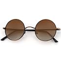 KALIYADI Round Polarized Sunglasses for Men Women Halloween Costume Retro Metal Hippie Circle Style Sun Glasses UV Protection