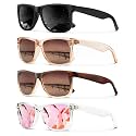 KALIYADI Sunglasses Men Polarized Sun glasses for Mens Womens Classic Matte Black Frame UV Protection 3pack