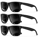 KALIYADI Sunglasses Men Polarized Sun glasses for Mens Womens Classic Matte Black Frame UV Protection 3pack