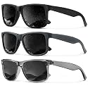 KALIYADI Sunglasses Men Polarized Sun glasses for Mens Womens Classic Matte Black Frame UV Protection 3pack