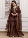 KALKI COLLECTION Embroidered Kurta Palazzo Dupatta