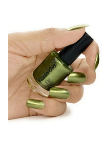 kalobio metallic nail enamel - venom green m6