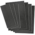 Kalolary Carbon Fiber Sheet 250 X 100 X1MM,3K Real Carbon Fiber Board Plate