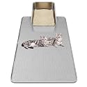 Kalolary Cat Litter Box Mats, Large 34" x 22" Silicone Cat Mat