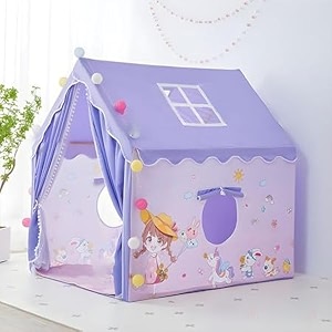 jumbo size light weight kids play tent house for 3-13 year old kids girls and boys tent house theme purple girls