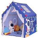 Jumbo Size Light Weight Kids Play Tent House For 3-13 Year Old Kids Girls And Boys Tent House Theme (Space Blue)