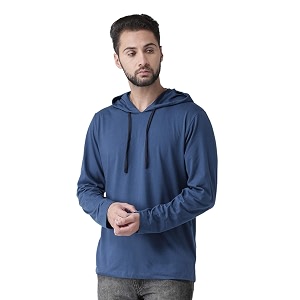 Kalt Mens Cotton Blend Hooded Neck Zipper